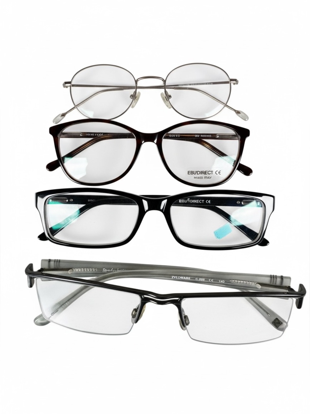 Lot of 4 Eyeglasses Frames Dunhill Randy Jackson Round Cat Eye